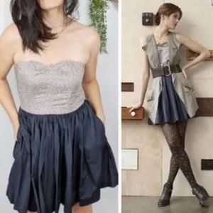 Anthropologie Maeve Ady Floral Strapless Dress